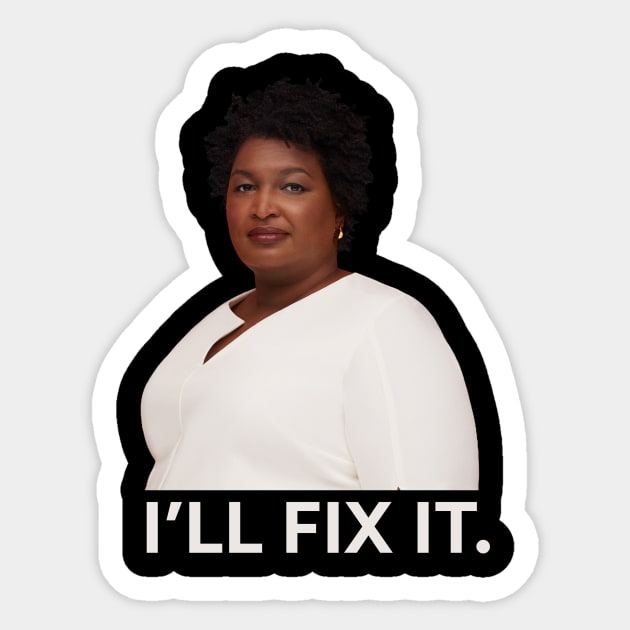 i will fix it - stacey abrams Sticker by neira